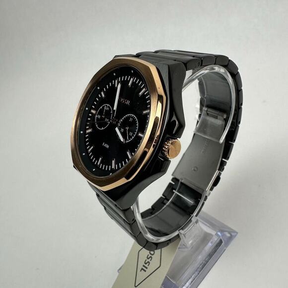 Fossil His and Her Multifunction Black Rose gold Day & Date Watch BQ2645SET main image 5